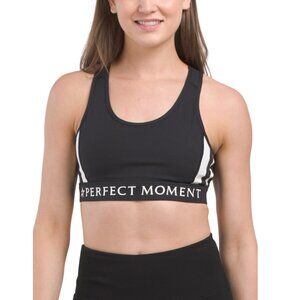 PERFECT MOMENT Black Stripes And Stars Fitness Top